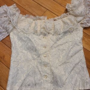 Vintage Gunne Sax off the shoulder top